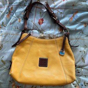 Dooney & Bourke mustard yellow leather purse